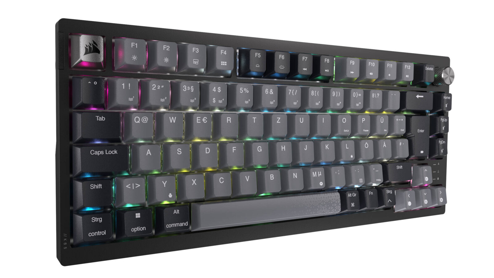Corsair K65 Plus Wireless 75% RGB - Clavier Mécanique Gaming AZERTY FR, Switches MLX Red, Batterie 266h, Noir